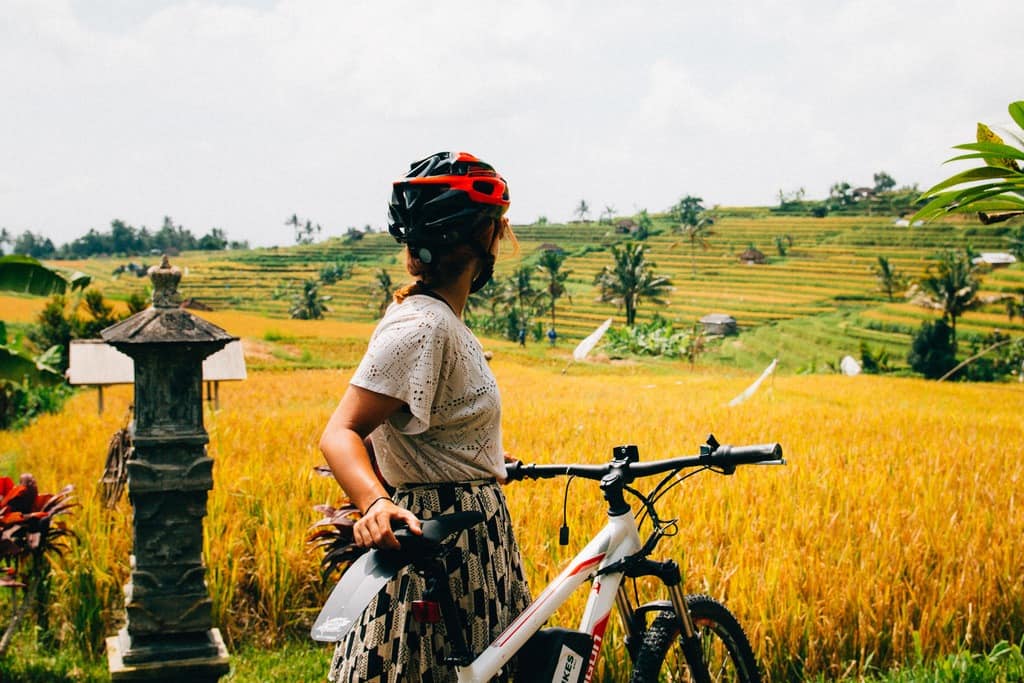 A young girl enjoying view on an e-bike - featured image