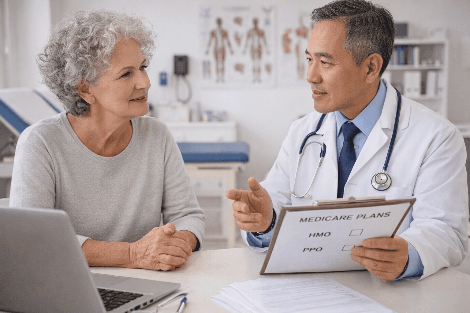 senior lady talking to doctor - featured image