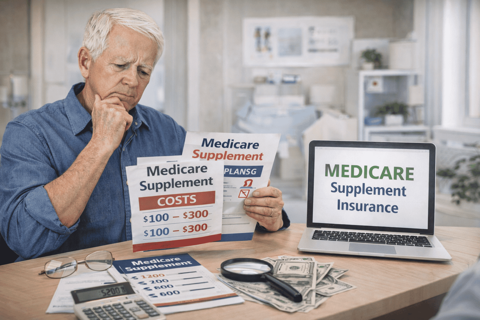senior reading medicare costs - featured image